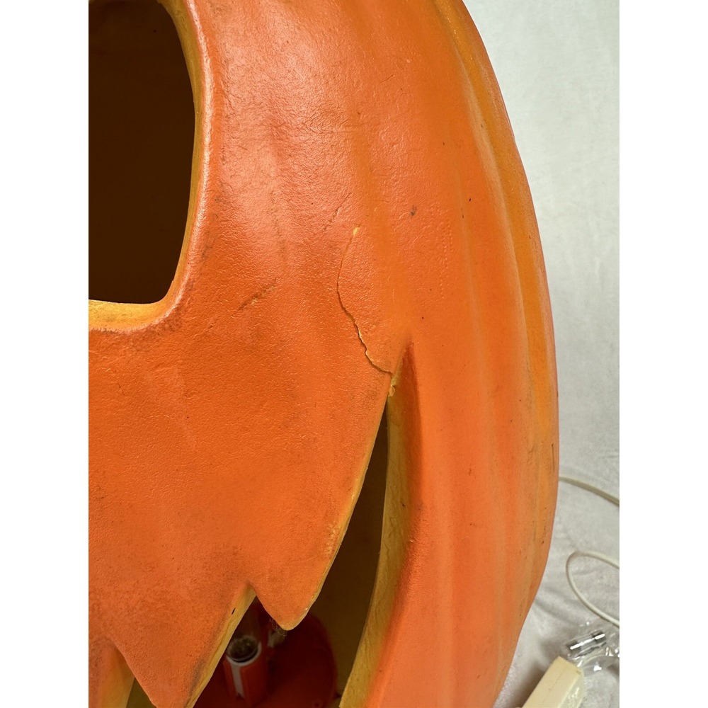VTG 1995 Trendmasters Light Up Jack O Lantern Pumpkin Halloween Foam Mold 16" - Picture 4 of 13